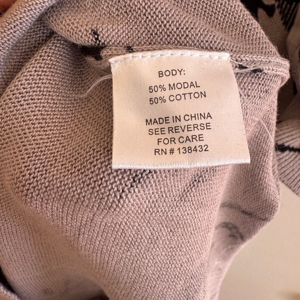 Modcloth Gray and Black Dinosaur Print Dress - Picture 3 of 5